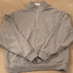 ALO Yoga Zip-Up Sweater in Gray